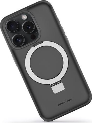 Mbulesë telefoni Mobile Origin RingMag për iPhone 15 Pro Max, me unazë magnet, e zezë