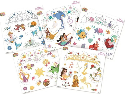 Ngjitëse për pikturim fytyre Disney Princess Face Painttoos, set për kalamaj, shumëngjyrëshe