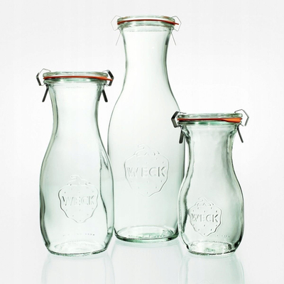Сет стаклени шишиња Weck, 6 парчиња, 1062 ml, проѕирни