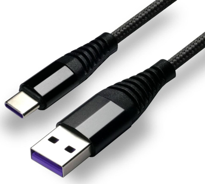 Kabllo USB EverActive CBB-1CHB, USB-A me USB-C, 1 m, e zezë