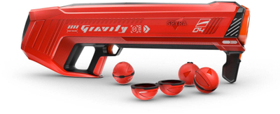 Фрлач за водени балони Spyra Gravity, батерија со полнење USB C, LED екран, портокалов