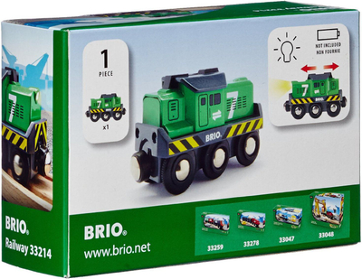 Lodër tren Brio Battery Locomotive 33214, me bateri, mbi 3 vjeç, shumëngjyrëshe
