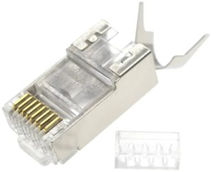 Konektor modular Gembird RJ45 CAT7, me kalim, i mbrojtur, i praruar, 100 copë