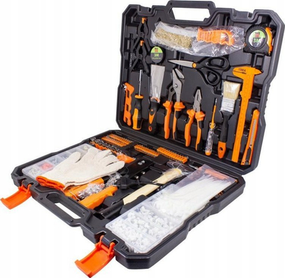 Set veglash Isma 1372 copë, 1/4", në valixhe plastike, portokalli
