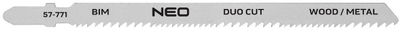 Teh universal për sharrë dekupimi NEO TOOLS 57-771 TYPE T, BIM, set 2 copë