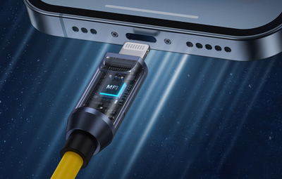 Kабел USB Aohi 2 во 1, 2.60m, USB 3.1, 240W, жолт