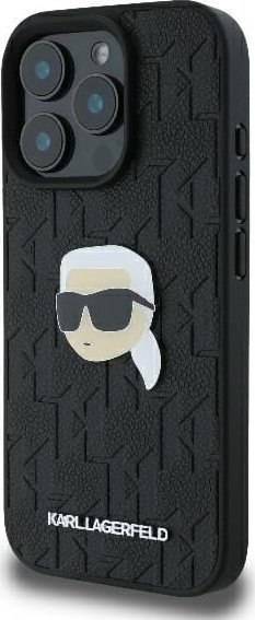 Mbrojtëse telefoni Karl Lagerfeld KLHCP16LPGKLKIPK, për iPhone 16 Pro 6.3", hardcase, e zezë