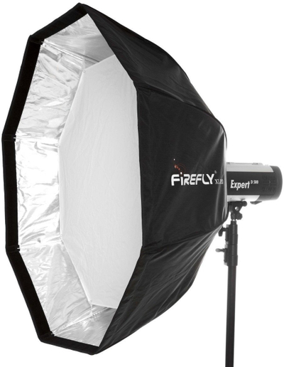 Softbox palosës Aurora Firefly XL 120, oktagonal 120 cm, për Bowens Aurora Walimex, i argjendtë