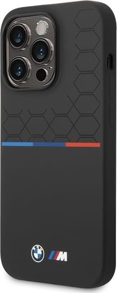 Kapak telefoni BMW BMHCP15L22SMPK, për iPhone 15 Pro 6.1", silikon, i zi