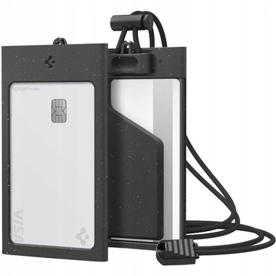 Mbaajtës kartelash Spigen Badge Holder MagSlide, mekanizëm rrëshqitës, i zi