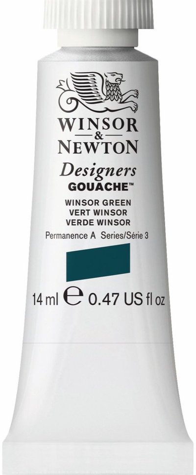 Bojë gouache Winsor and Newton Designers, 14ml, jeshile