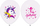 Balona Godan për ditëlindjen e parë me unicorn, set 5 copë, 30 cm, të bardha