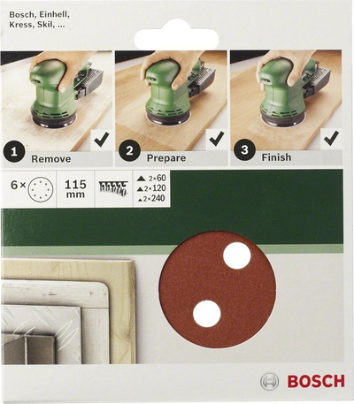 Letër zhmeri Bosch Accessories 2609256A23, Ø125mm, grit 60, set me 5 copë