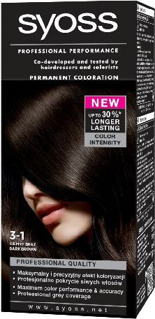 Ngjyrë flokësh Syoss Dark Brown Nr. 3-1