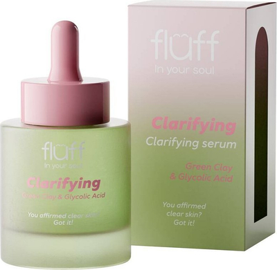 Serum fytyre Fluff Clarifying, me argjilë të gjelbër dhe acid glikolik, 30ml