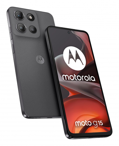 Телефон Motorola Moto G15, 6.72\", 8GB 128GB, 4G, сив