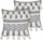 Set jastekësh dekorativë BRAHEA, pambuk, 45 x 45 cm, gri me të bardhë