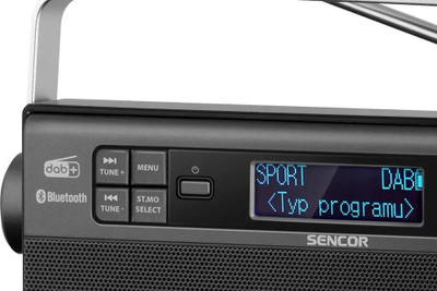 Radio portabël Sencor SRD 7800, DAB+, Bluetooth, gri
