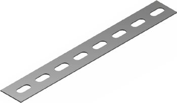 Shirit i sheshtë i perforuar OBO PLC25/2 640520, 25mm, 2m, metalik