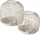 Fener dekorativ Boltze Home Justine, metal, set me 2 copa, beige