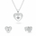 Set varse dhe vathë për goca Brilio Silver Hearts SET295W
