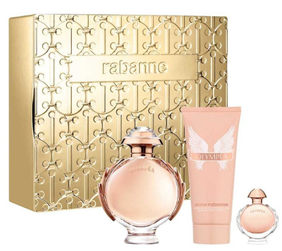 Set Paco Rabanne, Parfum Olympea 80 ml + losion trupi 100 ml + miniaturë 6 ml