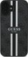 Mbulesë telefoni Guess 4G Printed Stripes MagSafe për iPhone 16 Plus 6.7", eco-leather, e zezë