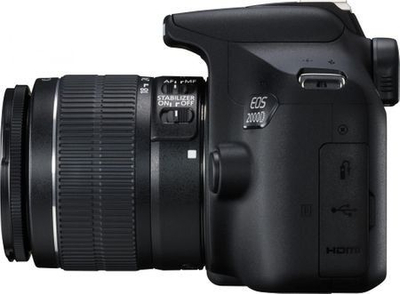 Aparat DSLR Canon EOS 2000D, 24.1MP, me lente 18-55mm IS, i zi