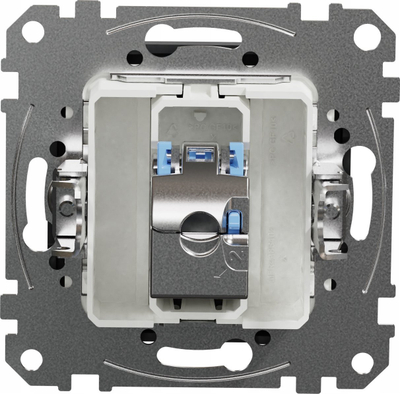 Prizë rrjeti Schneider Sedna Design Compact RJ45, 1 port, antracit e zezë