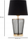 Lampë tavoline Mauro Ferretti Tower, E27 40W, 25 x 44 cm, e zezë me ari