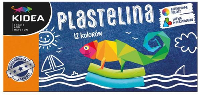 Plastelinë Kidea, set me 12 ngjyra