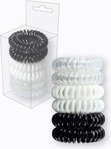 Gumat për flokë Top Choice Wire 22401, spirale, 6 copë, mix