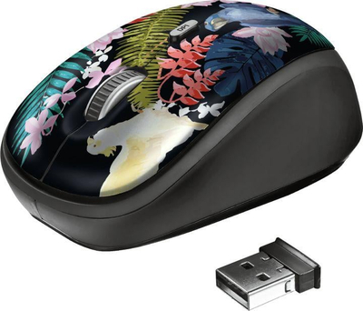 Maus Trust YVI, wireless, USB, i zi dhe i kaltërt