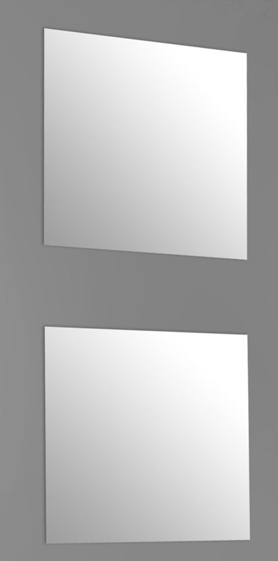 Set pasqyra vetëngjitëse dekorative, 2 copë, për mur, argjend