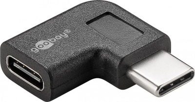 Adapter USB C Pro 90°, USB C mashkull me USB C femër, i zi