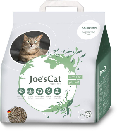 Rërë për mace Joe's Cat Paper, që bëhet gungë, prej letrash të ricikluara, 3 kg