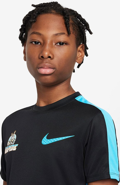 Bluzë sportive për kalamoj Nike Kylian Mbappé, Dri FIT, poliester, e zezë me blu