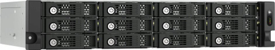 Kasë zgjeruese JBOD QNAP TL-R1200PES-RP, 12 slota, 2U rackmount, e zezë