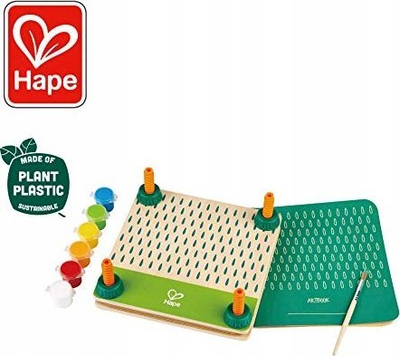 Set kreativ për shtypje lulesh Hape E5574, bambu, me bojra, shumëngjyrësh