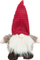 Figurë Krishtlindjesh GNOME, pelush dekorativ, 33 cm, e kuqe me gri