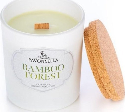 Свеќа со соја восок Bamboo Forest, 135 g, 40 часа горење, бела