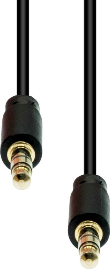 Kabëll audio ProXtend Mini-Jack 3-Pin, 3.5mm M-M, 1m, i zi