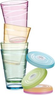 Karakafkë Tescoma MyDRINK, 2.5L, set me gota plastike, portokalli
