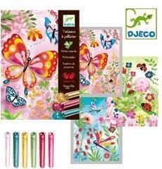 Set dekorativ Djeco Glitter Butterflies