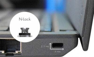 Bravë sigurie për laptop Dicota D31886, kabllo 2 m, çelik, zi argjendtë