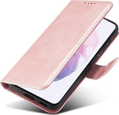 Këllëf telefoni Magnet Case Samsung Galaxy S22 Plus, tip libër, me qëndrim, rozë