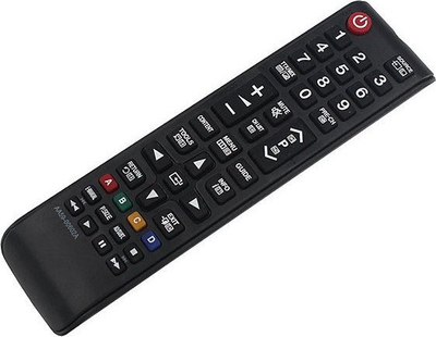 Telekomandë universale për TV Samsung, IR, punon me 2x AA, e zezë