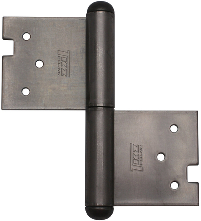 Menteshë dere TKZ HINGE 02, 64x45mm, zink, gri metalike