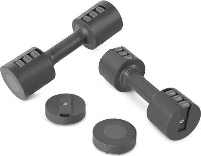 Hantela të rregullueshme Spokey Multibell SPK-944195, 2 x 2.5 kg, çelik dhe ABS, gri