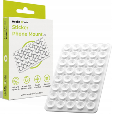 Mbajtëse telefoni Mobile Origin O1, me ngjitës, e bardhë